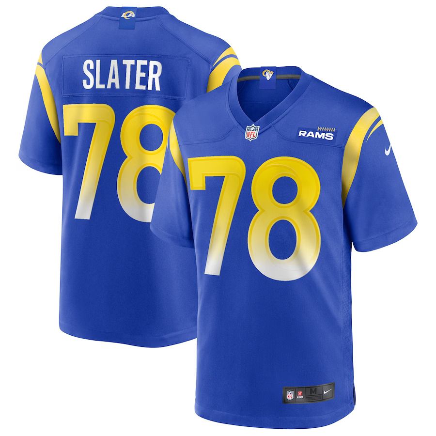 Men Los Angeles Rams 78 Jackie Slater Nike Royal Game Retired Player NFL Jersey
